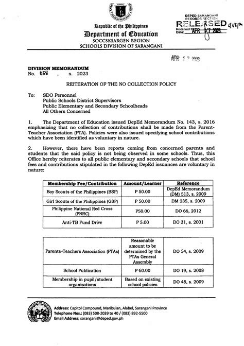 deped sarangani downloadable forms|FYI: Division Memorandum .